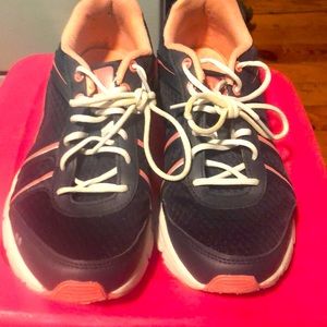 Charcoal and salmon color Ryka shoes